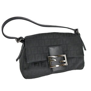 Fendi Maa Bucket Handbag one shoulder bag black zucchino logo